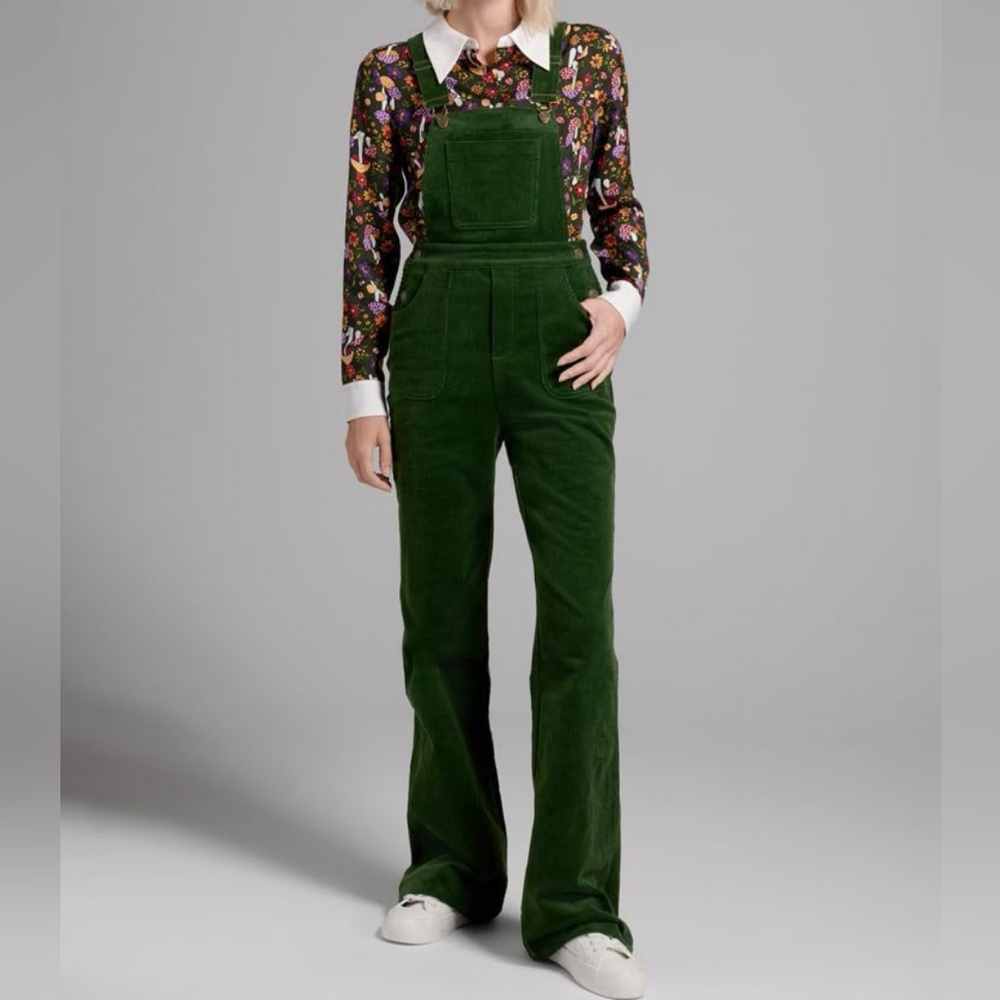 ModCloth Forest Green Corduroy Overalls